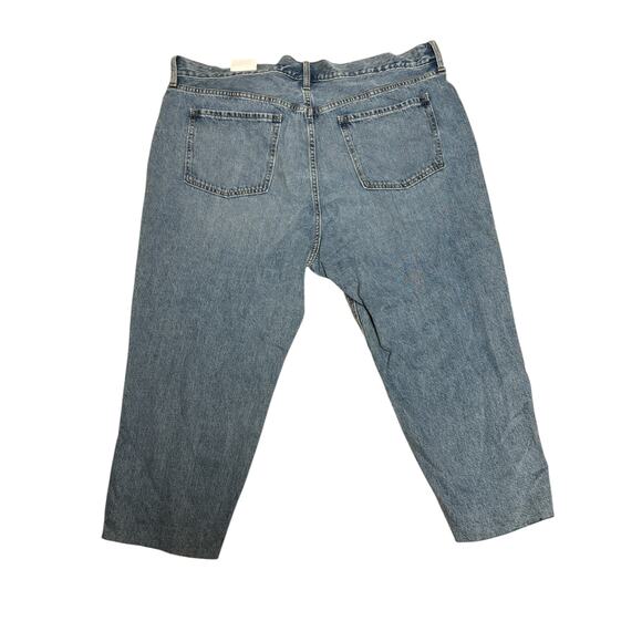 Old Navy High Rise Slouchy Straight Cropped Jeans Sz 24 Denim Distressed Casual - Picture 2 of 4